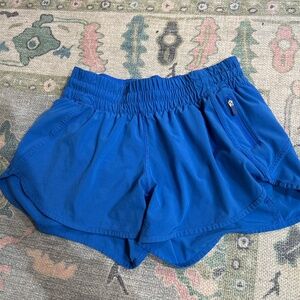 Blue Lululemon hotty  hot shorts